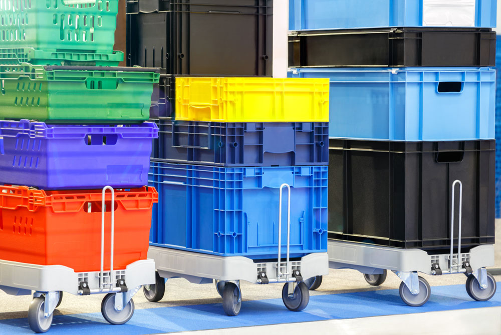 Colorful containers